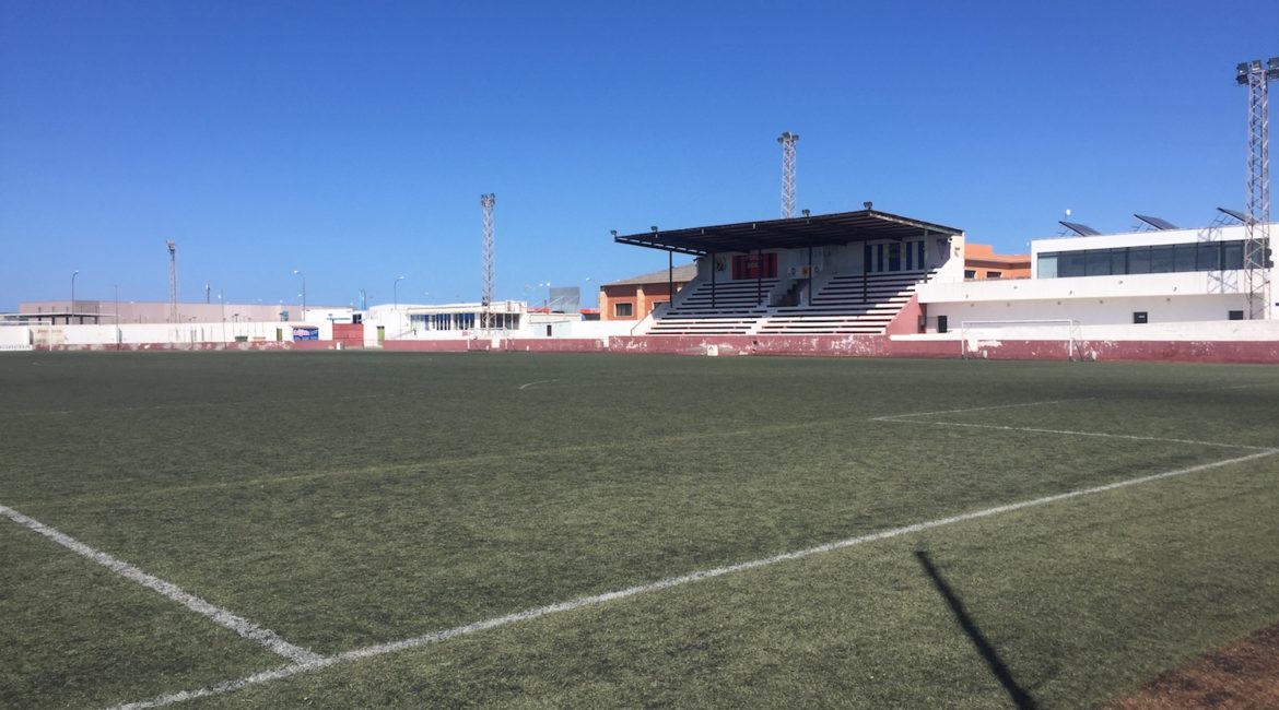 View of Atletic de Ciutadella's main stand in their ground