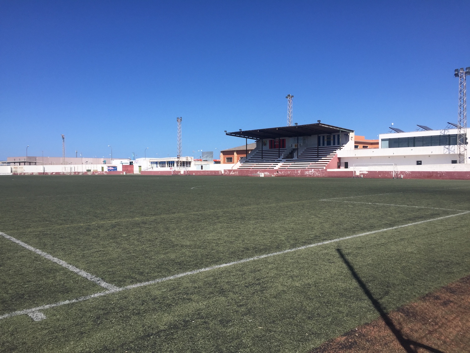 View of Atletic de Ciutadella's main stand in their ground